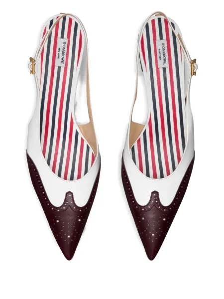 Pantofi cu toc Thom Browne slingback alb