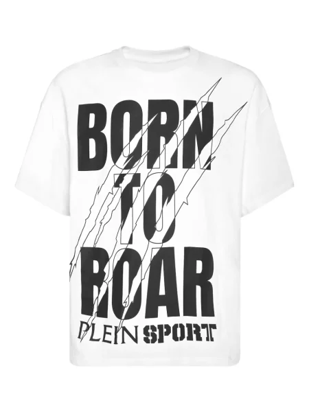 Tricou Plein Sport cu imagine cu decolteu rotund alb
