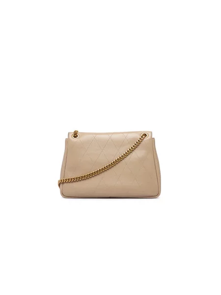 Ročna torba Tory Burch Charlie Quilted Shoulder Bag Kremna