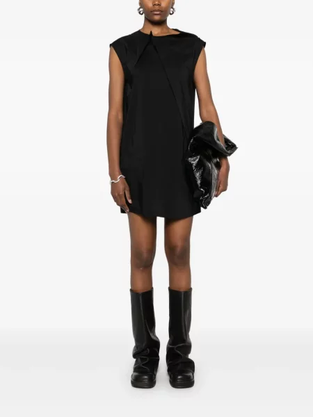 Rochie mini Mm6 Maison Margiela plisată de costum negru