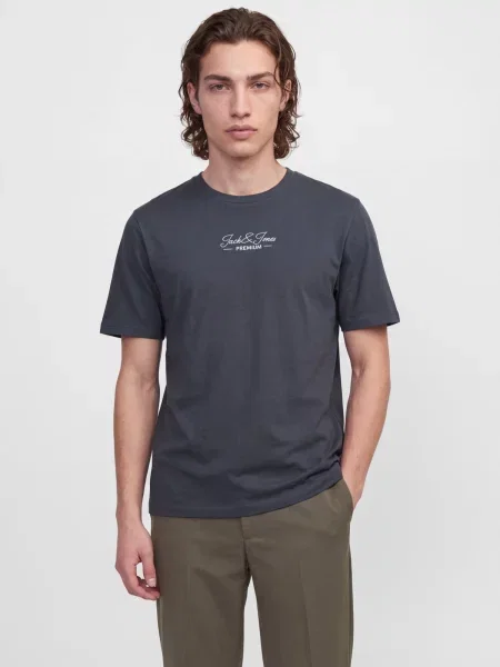JACK & JONES Tricou JPRBLALUCAS gri închis alb
