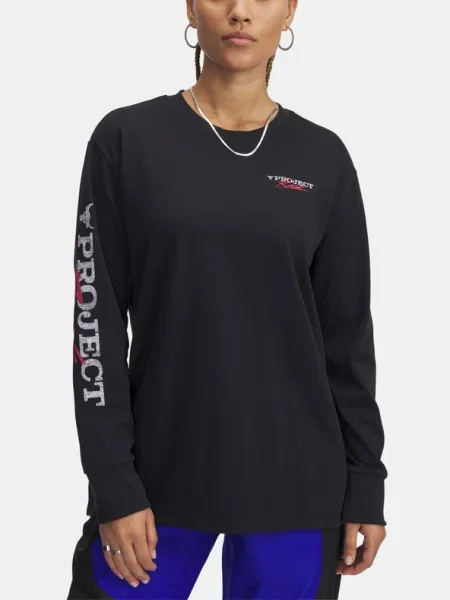Блуза с дълги ръкави за трениране Under Armour Project Rock черно