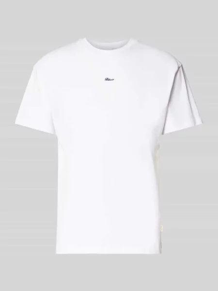 T-shirt z przeszyciem z logo Blkvis biała