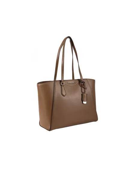 Shopperka Michael Kors skórzana biznesowa brązowa