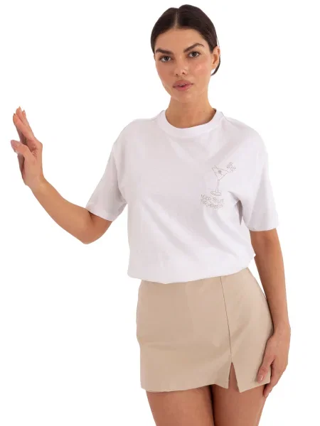 Tricou Eight 2 Nine scurt alb