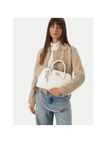 Guess Geantă Emelie Logo alb