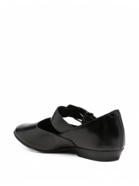 Pantofi loafer Phileo din piele cu cataramă negru