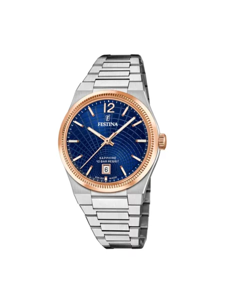 FESTINA Analogové hodinky Watch Rivé Swiss Made' modrá