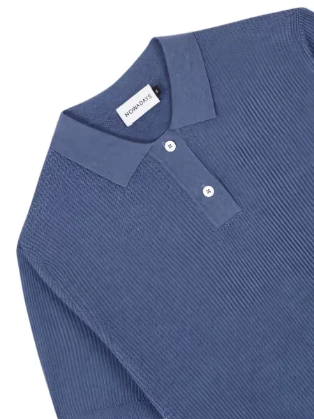 Πλεκτό polo Nowadays μπλε