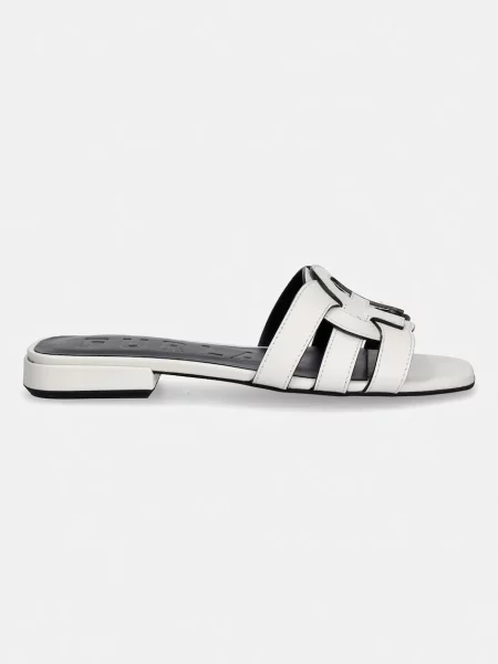Furla šľapky dámske kožené Summer sivá