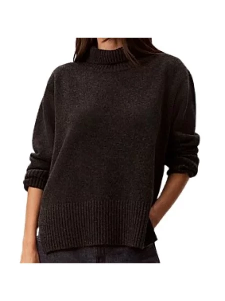 Sweter z golfem Calvin Klein szary