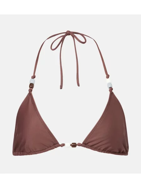 Bikini Faithfull z koralikami brązowy
