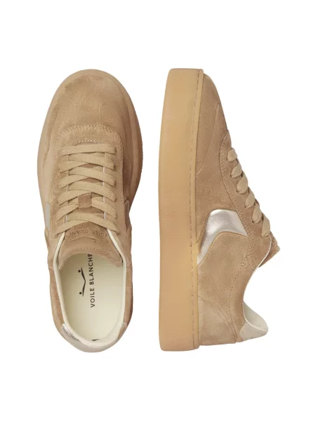 Sneakersy Voile Blanche skórzane brązowe
