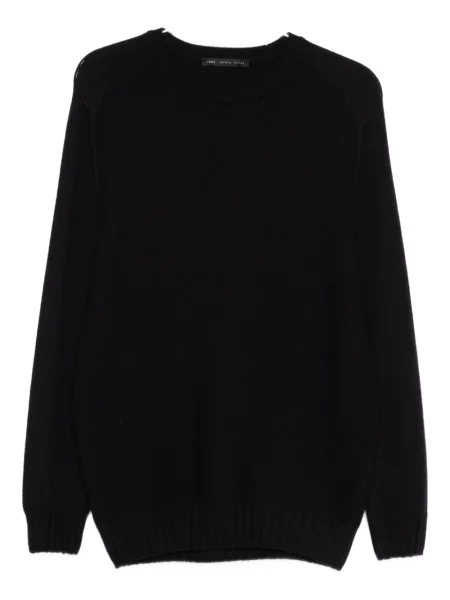 Пуловер Low Brand с кръгло деколте синьо