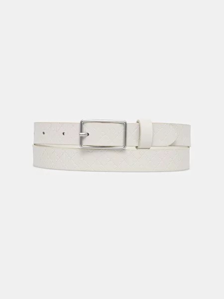 Calvin Klein curea pentru femei din piele alb