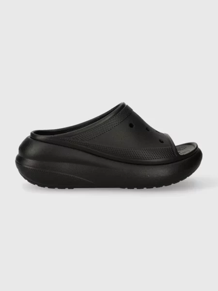 Чехли Crocs Classic Crush Slide с платформа черно