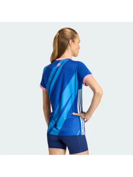 Koszulka Adidas z dżerseju niebieska