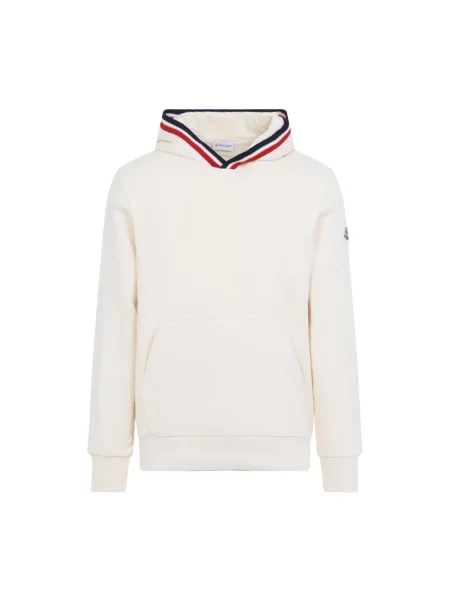 Bluza z kapturem Moncler z kapturem biała