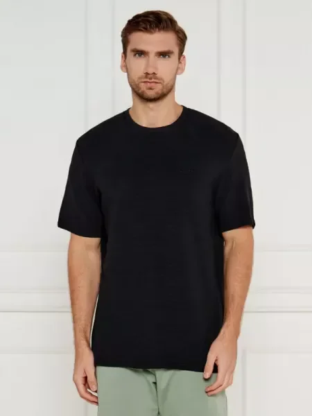 BOSS BLACK Tricou Rib negru