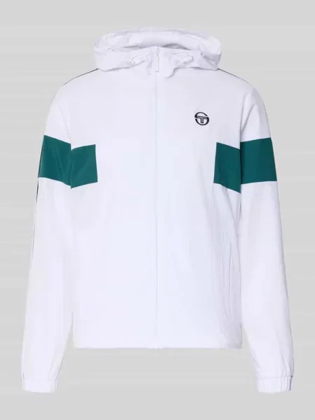 Kurtka o kroju regular fit z wyhaftowanym logo model „Caspio” Sergio Tacchini biała