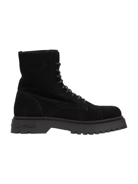 Botki Tommy Jeans zamszowe czarne