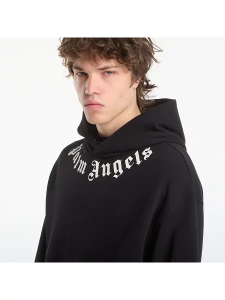 Hanorac cu glugă Palm Angels cu autograf alb