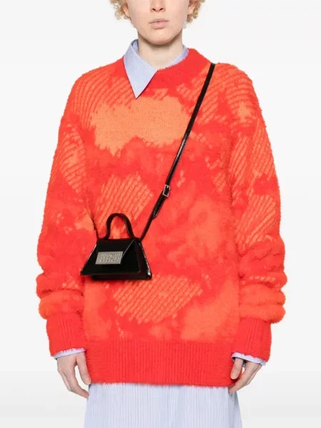 Kožená kabelka Mm6 Maison Margiela černá