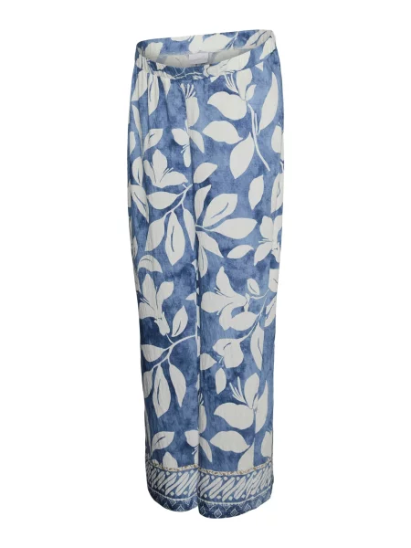 MAMALICIOUS Pantaloni MLMALIKKA albastru denim / ombră alb
