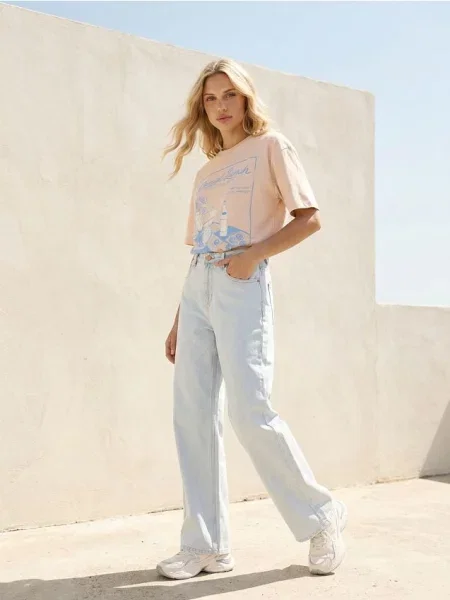 Широкі джинси синій