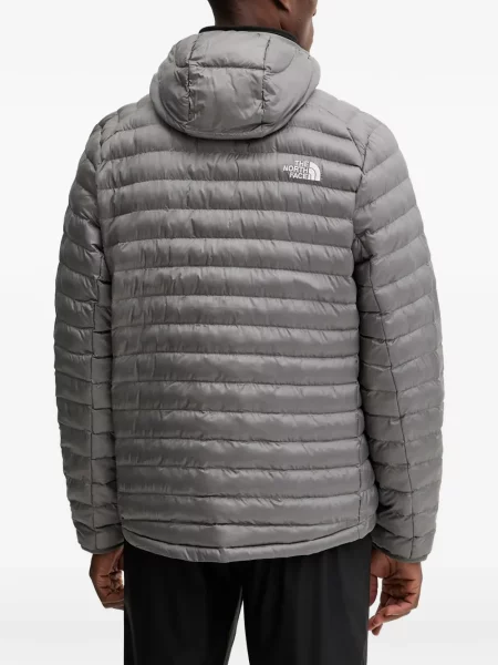 Geacă The North Face cu glugă gri
