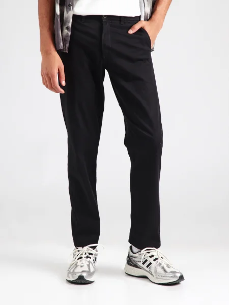 JACK & JONES Chino nohavice JPSTKANE DAVE tmavosivá čierna