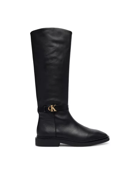 Calvin Klein Zimski škornji Square High Boot Lth Mg Hdw črna