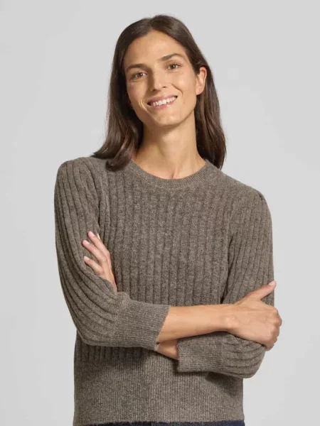 Sweter z dzianiny z fakturowanym wzorem model ‘HARA’ Free/quent