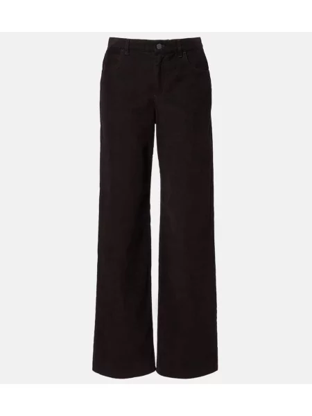 Pantaloni The Row de catifea cord maro
