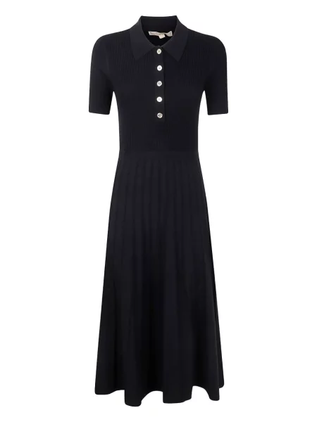Rochie midi Michael Michael Kors plisată până la genunchi de costum negru