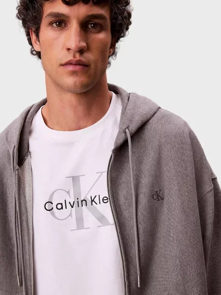 Махровая толстовка Calvin Klein Jeans серая