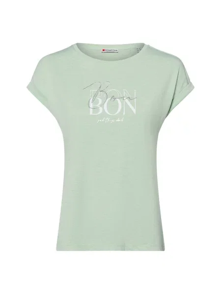 Street One Koszulka Kobiety Sztuczne włókno marmurkowy 36 zielony