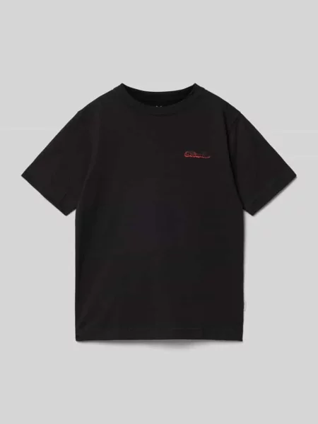 T-shirt z okrągłym dekoltem model ‘ORRETIRO’ Jack & Jones czarna