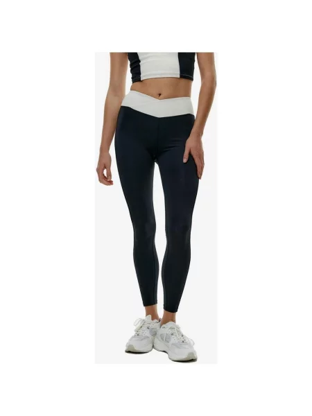 Legginsy długie Black Limba Shadow Line czarne XS białe