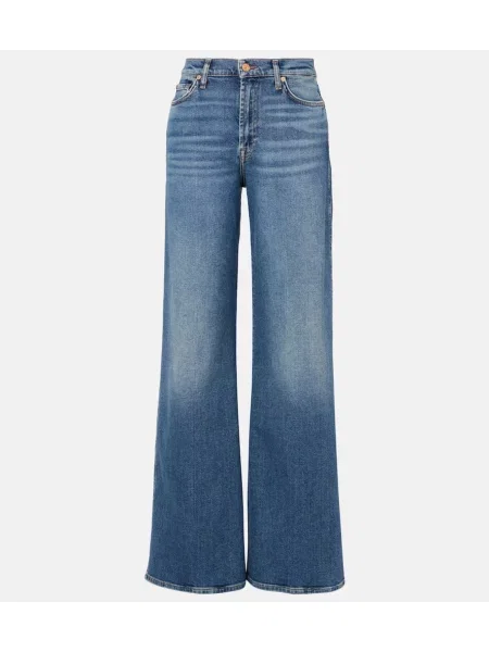 Kavbojke 7 For All Mankind z visokim pasom modra