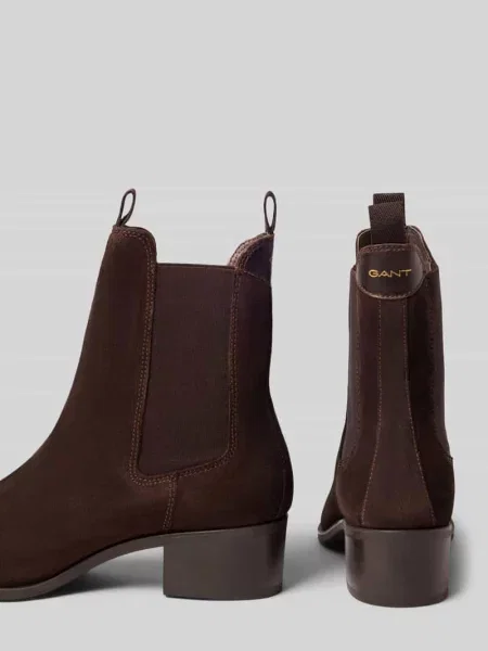 Botki z naturalnej skóry bydlęcej model St Broomly' Gant brązowe
