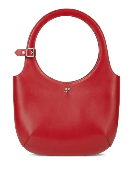 Torebka skórzana Courreges skórzana czerwona