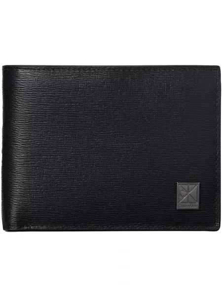 Calvin Klein Pénztárca Emblem Hw Trifold W/ Coin fekete