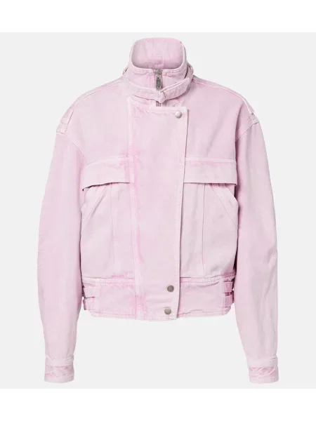 Kurtka jeansowa Marant Etoile różowa