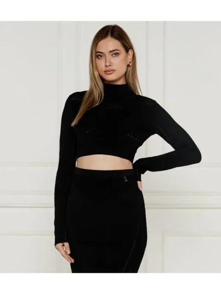 Patrizia Pepe Bluză | Cropped Fit negru