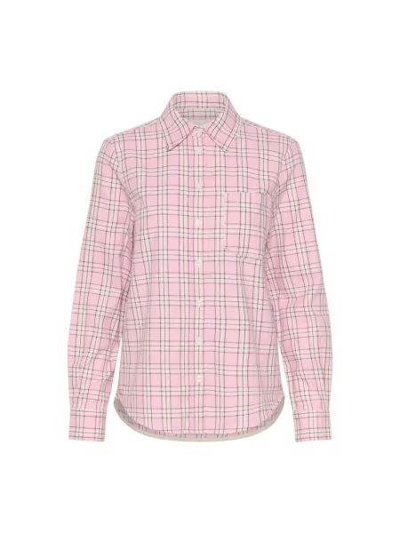 Koszula Part Two w kratkę różowa