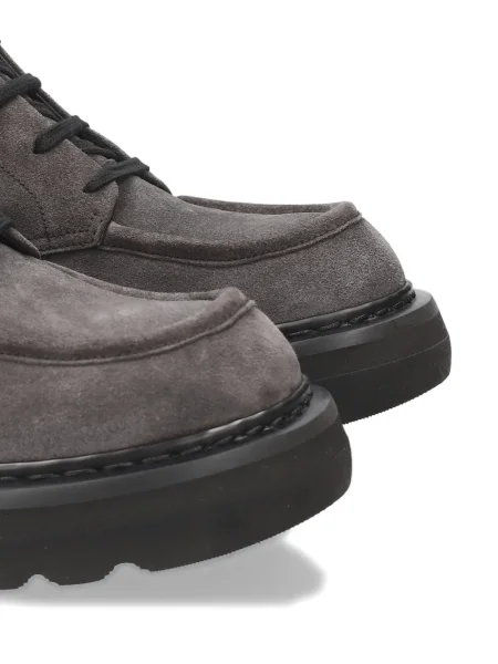 Botine Premiata cu șireturi cu platformă din dantelă gri