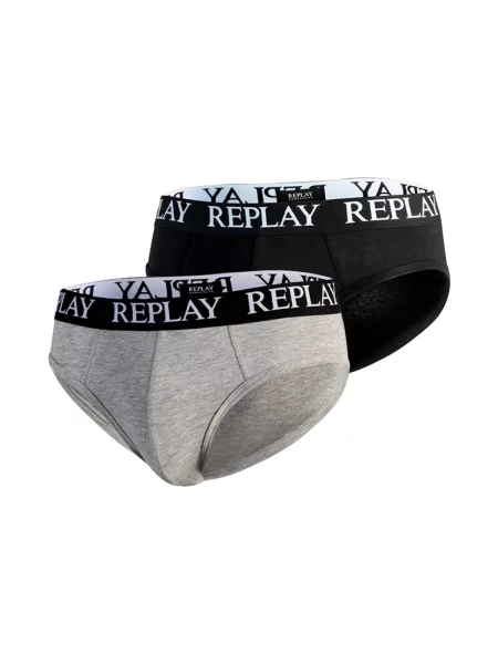 REPLAY Slipy šedá / černá bílá
