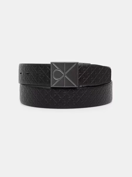 Calvin Klein διπλής όψης ανδρική δερμάτινη μαύρο