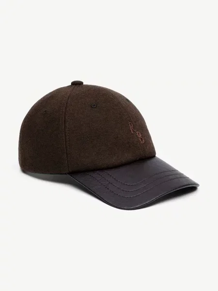 RUSLAN BAGINSKIY șapcă de damă cu lână Wool-blend Baseball Cap maro